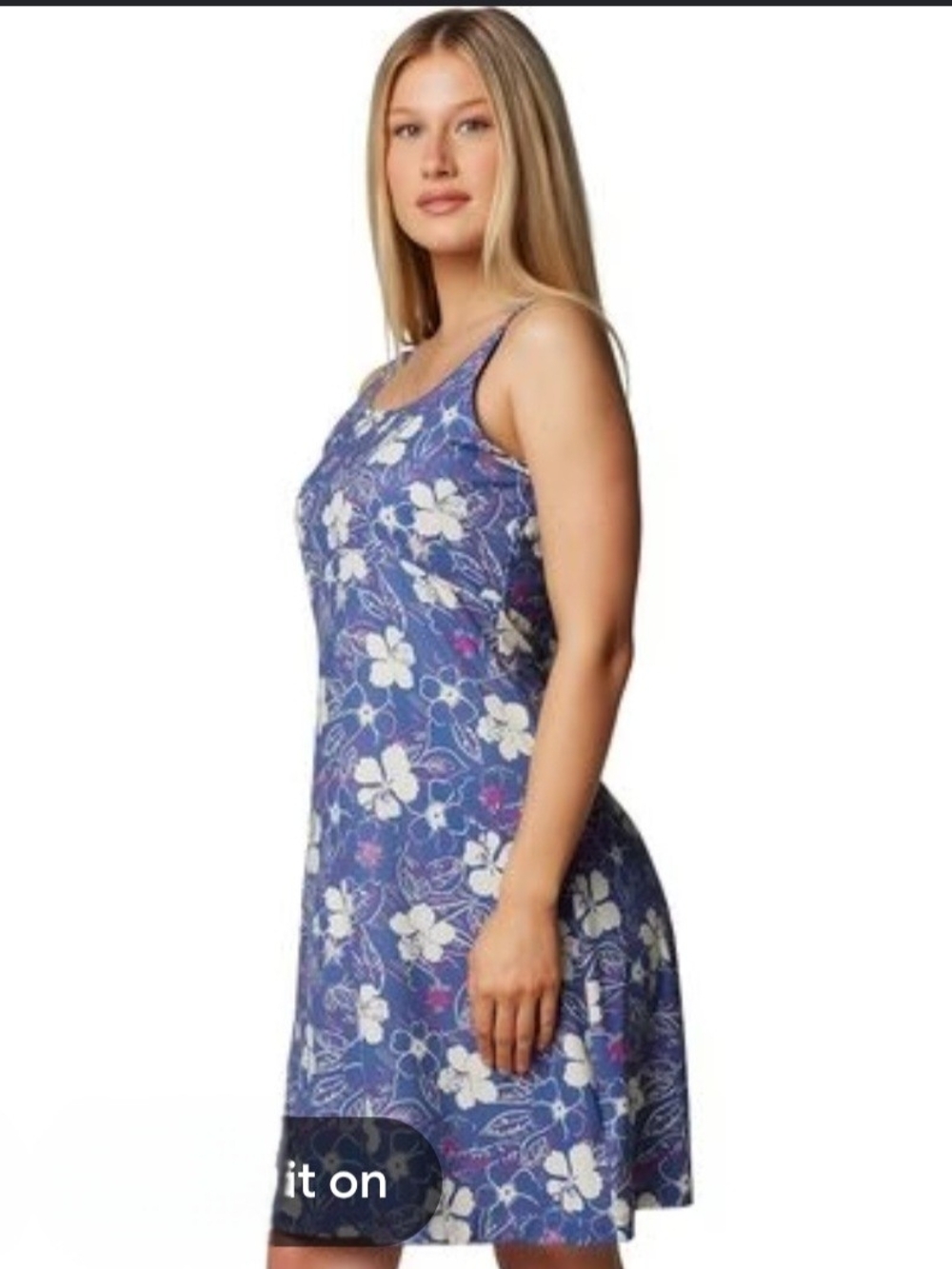 Columbia Women's L Frezzer III in Blue Bell Marooned Athletic Summer Sun Dress